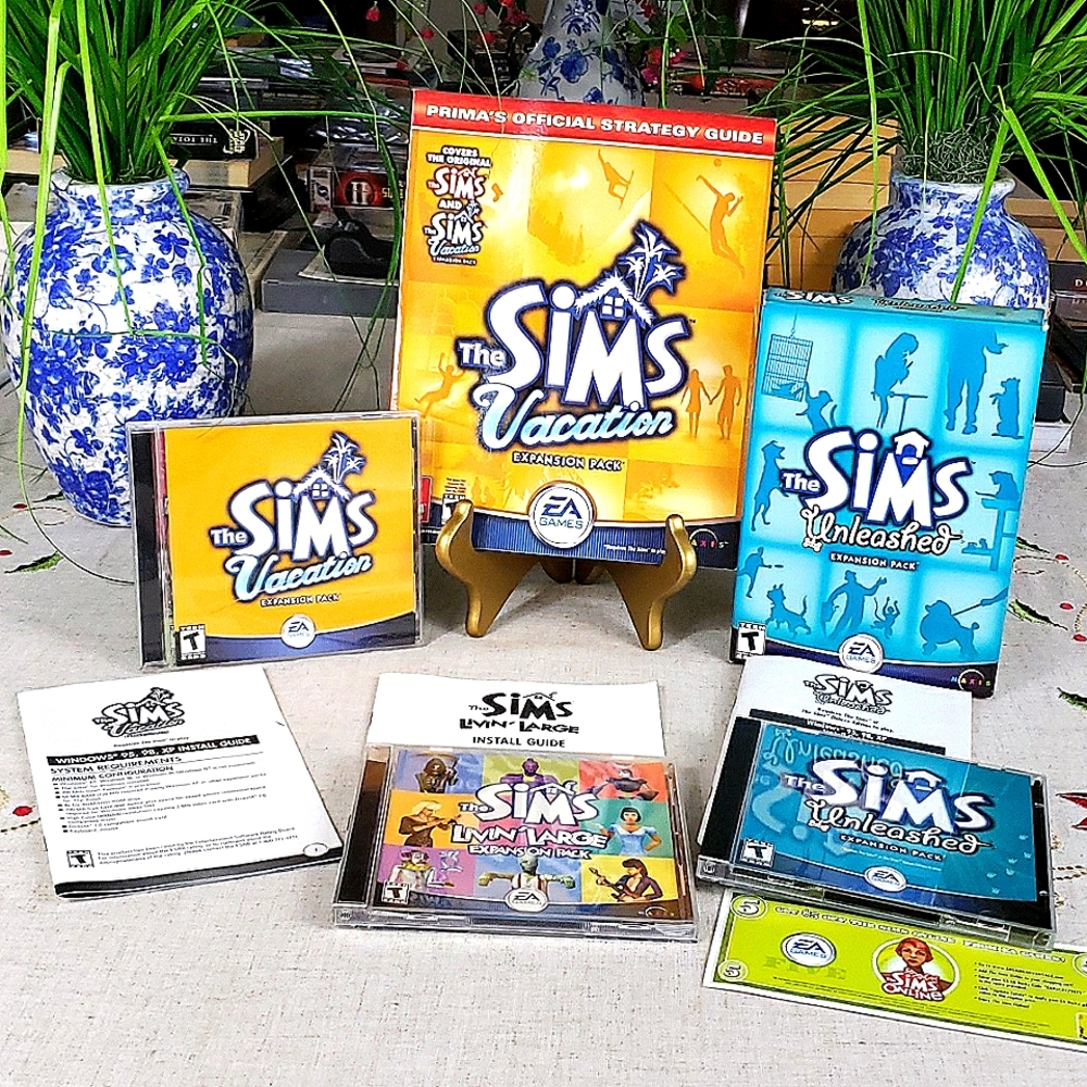 PC Sims Expansion Pack Bundle w/  Guides & Box - Original